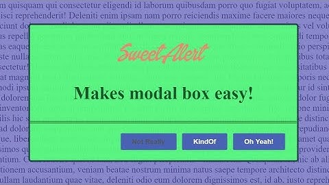 SweetAlert.js - Customized Modal Box with JavaScript Library
