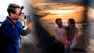 How to take DRAMATIC engagement sunset photography (Engagement Portraiture tutorial)