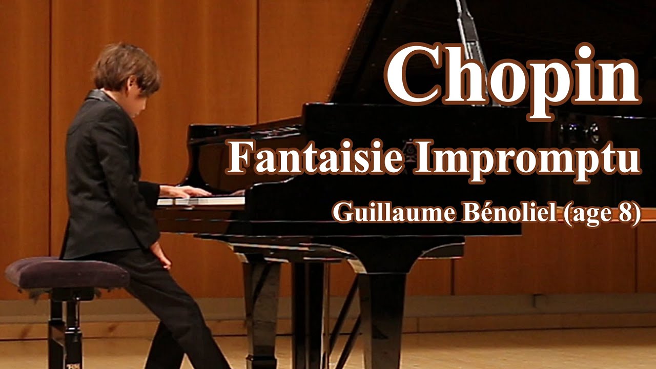 Chopin - Fantaisie Impromptu Op 66 by Guillaume Bénoliel (age 8) - YouTube