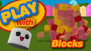 PLAY with Blocks! Marshmallow playing blocks 3D Kids Animation