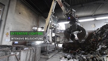SENNEBOGEN 817 E Stationary Electro - Recycling of old electrical appliances at Remondis in Germany