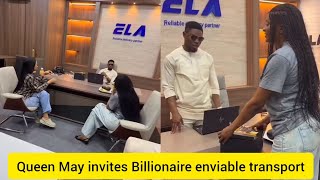 Queen May and Danielle visits Billionaire Enviable transport as she officially invites him to event.