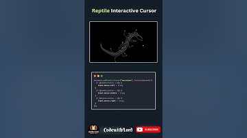 🦎 Reptile-Style Interactive Cursor (Tail + Ripple)  HTML/CSS/JS! #Shorts #viral #CodeWithLord