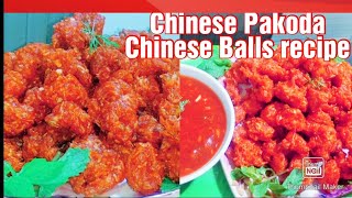 Chinese Pakoda Recipe. Manchurian Balls Recipe.