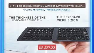 2-in-1 Foldable Bluetooth5.0 Wireless Keyboard with Touchpad &amp; Num... — Best Deal 2026 | Shop Now!