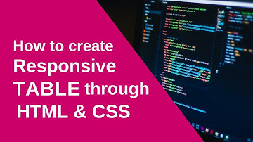 How to create responsive table through HTML & CSS