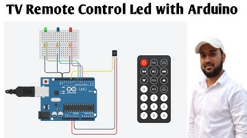 26 TV Remote Control with Led using Arduino at TinkerCad Simulation in Hindi || Text Coding
