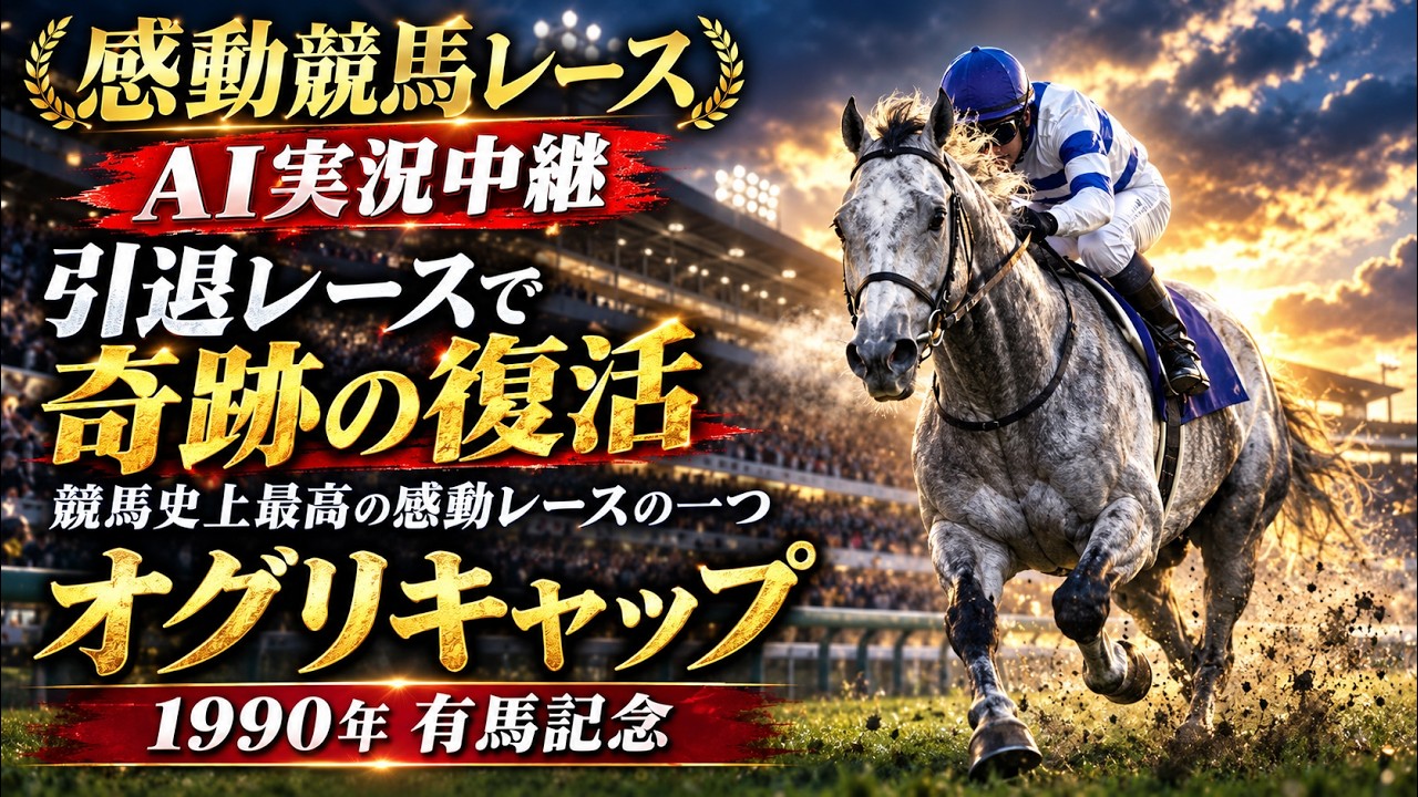 AI実況】オグリキャップ、引退レースで奇跡の復活！1990年有馬記念