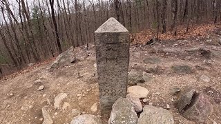 Stand in 3 States at once! Tristate marker CT, MA, RI, The Airline trail and Tristate trail