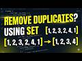 Remove Duplicates using Set in JavaScript | Coding Interview Question