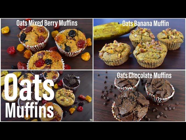 Healthy Oats Muffins in 3 Different Ways | Eggless Muffins | Weight Loss Muffins | Best Bites