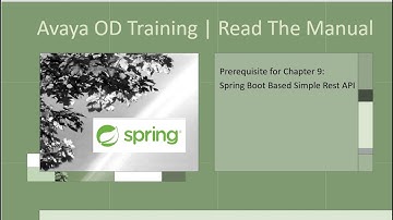 Prereq for Ch 9: How To Create Simple Spring Boot Rest API | Avaya OD Training | Read The Manual