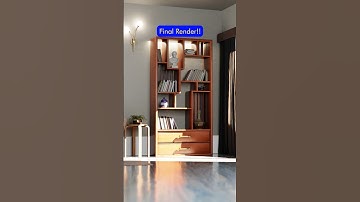 3D Book Shelf Render #shorts #viralshorts #art