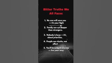 Bitter Truths We All Face|#motivation #quotes #psychology #shorts #life