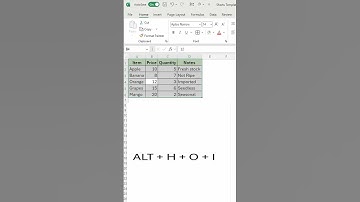 Excel Shortcut: Auto-Fit Columns Instantly (Alt + H + O + I)