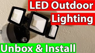 LED Security Lights Unboxing and Install | Onforu