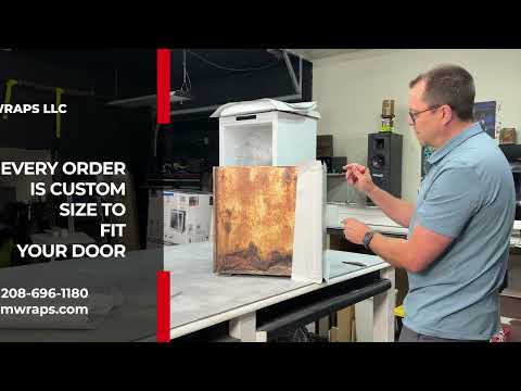 How to install a Mini fridge wrap on the door.
