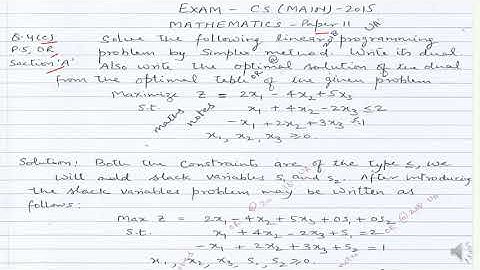 UPSC MAINS CSE MATHEMATICS OPTIONAL PAPER  II SOLUTION OF Q  No  4c 2015 II OR