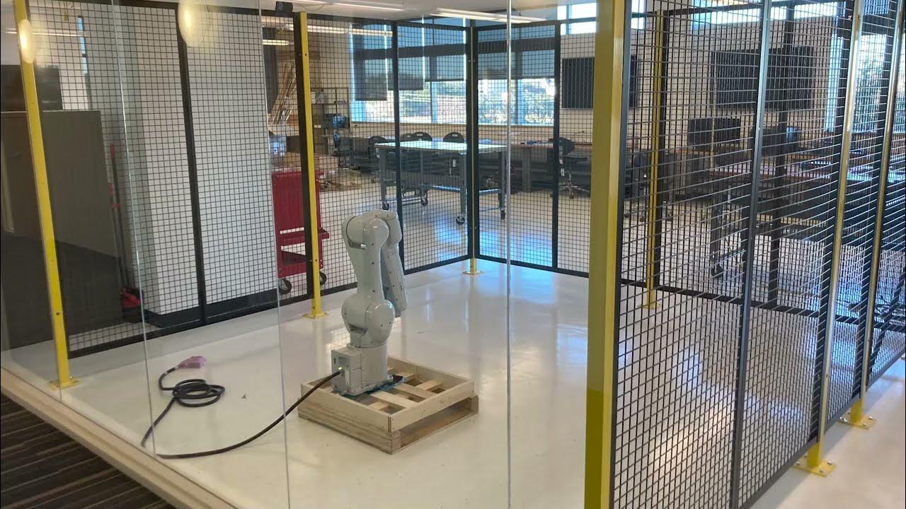Robot workcell fencing installation timelapse YouTube