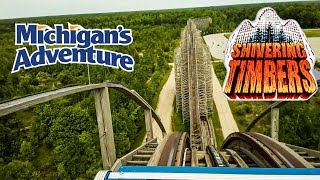 2019 Shivering Timbers Roller Coaster On Ride Front Seat HD POV Michigan's Adventure