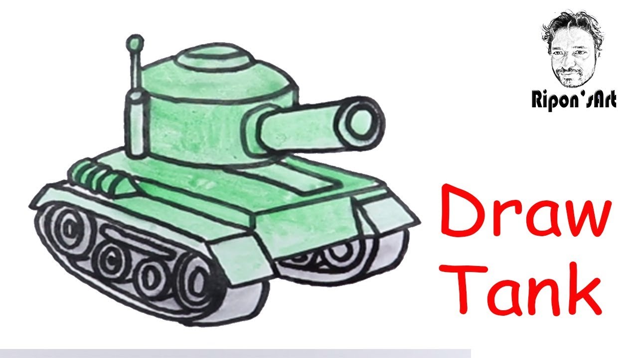 How to Draw a Tank Easy. - YouTube