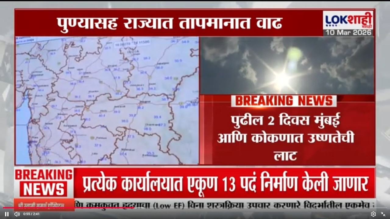 Heat Wave | Pune सह राज्यात तापमानात वाढ; 2 दिवस मुंबई-कोकणात उष्णतेची लाट | Lokshahi Marathi