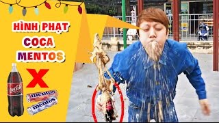 HÌNH PHẠT DẠI DỘT UỐNG COCA NGẬM MENTOS (CHƠI NGU LẤY TIẾNG)