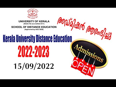 kerala university distance education admission 2022 23 last date