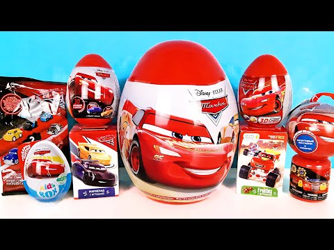 Тачки Молния Макквин Mix! Машинки Сюрпризы Игрушки Мультик Cars Disney! Kinder Surprise Unboxing