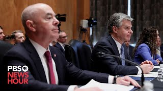 WATCH LIVE: FBI Director Wray, DHS head Mayorkas testify in Senate hearing on threats to U.S.