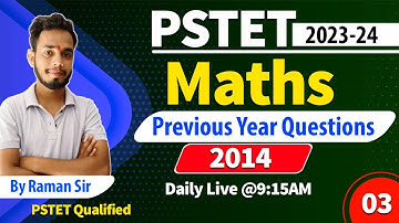 PSTET 2023 | Maths Previous Year Question Paper 03 | Skylite Academy