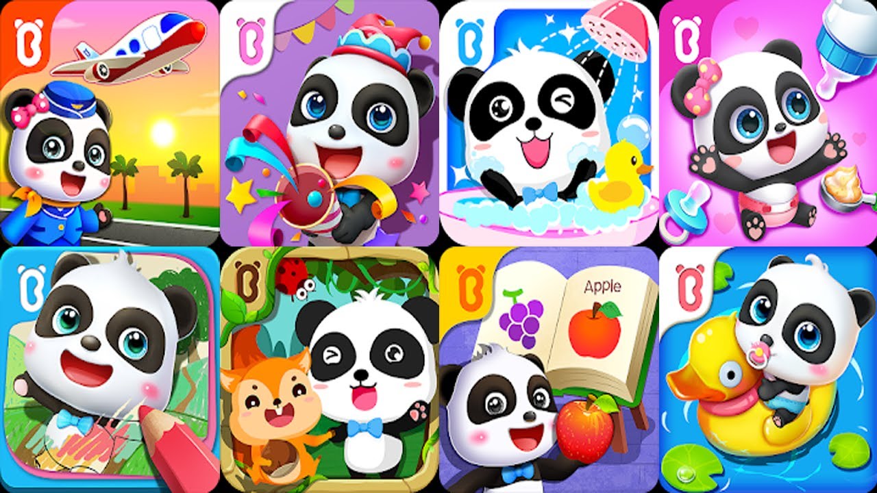 Baby Panda's Town My Dream,Cool Party,Bath Time,Baby Care,Drawing Board,Friends of the Forest