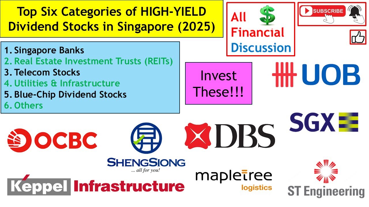 Singapore Dividend Stocks: DBS, UOB, OCBC, Mapletree, Keppel, SGX, Sheng  Siong & ST Engineering. - YouTube