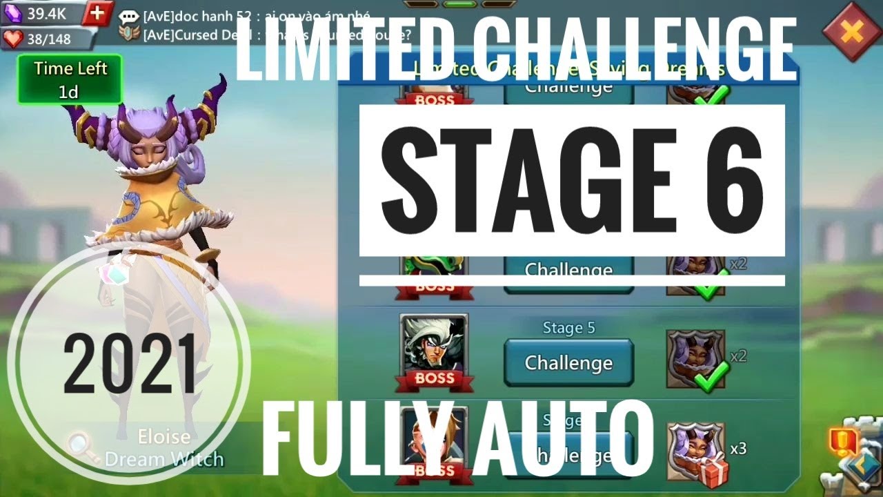 Lords Mobile limited challenge stage 6 Dream Witch | Fully Auto | (Saving Dreams) Dreamy Delusions