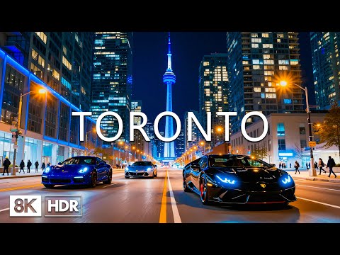 Toronto 2026 8K 🇨🇦 Iconic CN Tower, Opulent Financial District & Massive Glass Skyscrapers