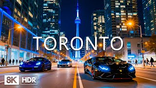 Toronto 2026 8K 🇨🇦 Iconic CN Tower, Opulent Financial District & Massive Glass Skyscrapers