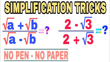 SIMPLIFICATION - SHORTCUT & TRICKS | NO PEN - NO PAPER | SHORT TIME & TRICKS #32