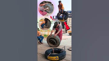Pickup का टायर बनाना। आसान नहीं | 😱😲 | Mini Vlog - Raju Puncture Wale | #minivlog #rajuminivlog