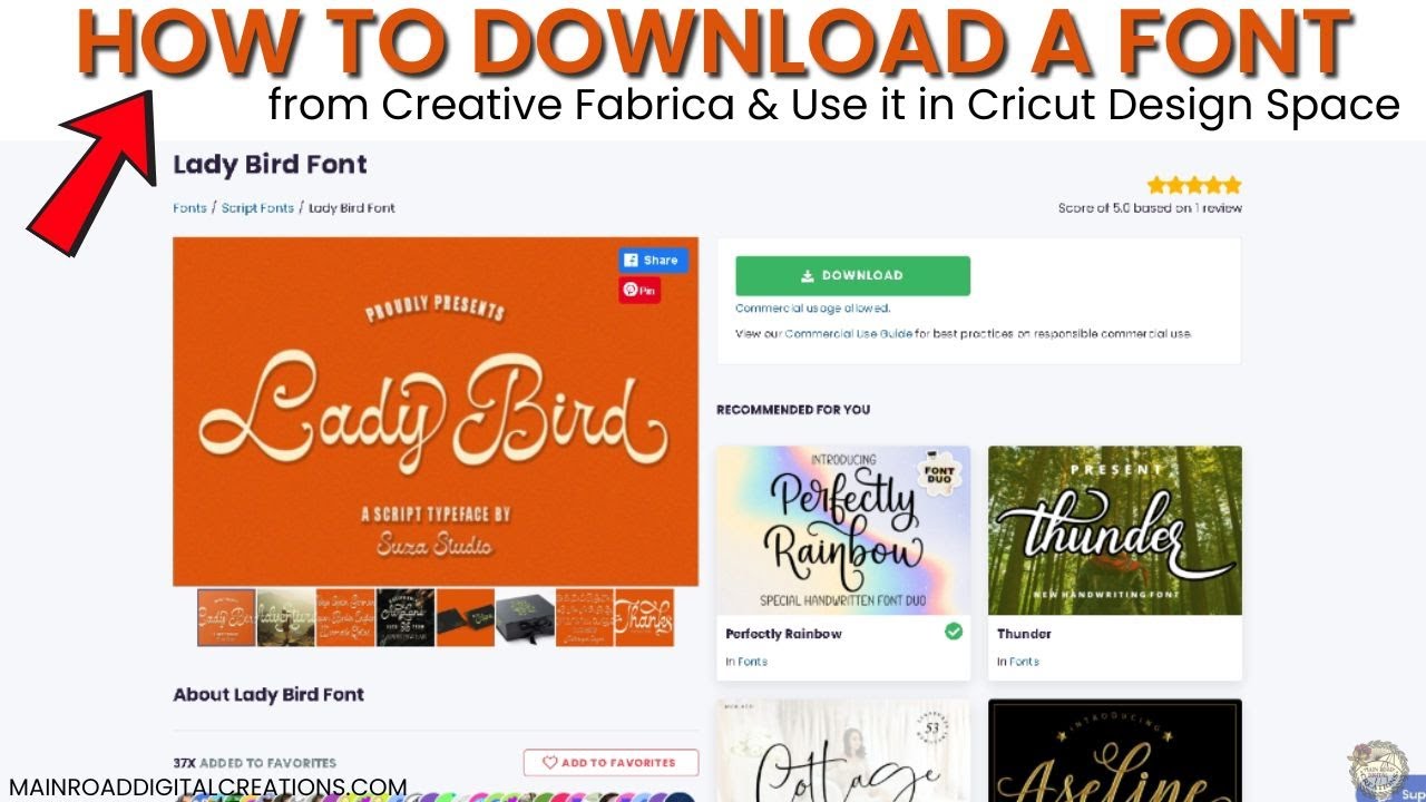 How to Download a Font from Creative Fabrica | Install & Use Fonts in Cricut Design Space