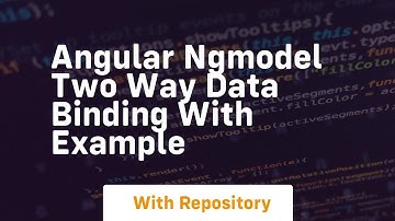 Angular ngmodel two way data binding with example