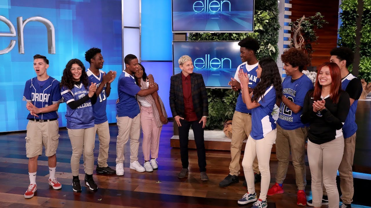 High School Principal and Students Score Big with Gift from Ellen