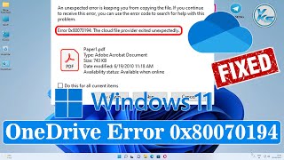 ✅ How To Fix OneDrive Error 0x80070194: The Cloud File Provider Exited Unexpectedly