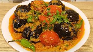 Bhagary Begun | Hydrabadi Bagara Bengun | Eggplant Recipe | Begun Ka Salan 🍆🍆