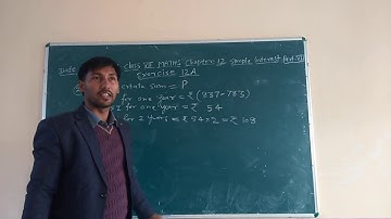 Class 7 Maths Ch 12 Simple Interest Ex  12 A Part  VII by Ranjeet Sir