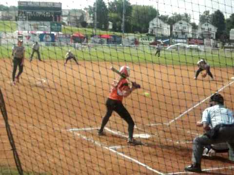 Jennie batting against Monica Abbott 2009 Final 4 NPF Series. Akron, Ohio