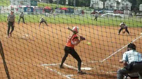 Jennie Finch batting against Monica Abbott