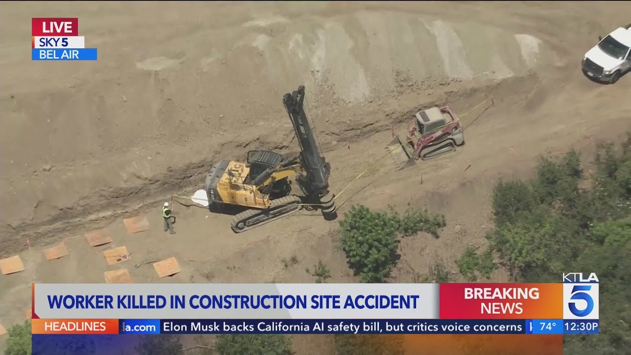 Worker dies in construction accident near Bel Air - YouTube