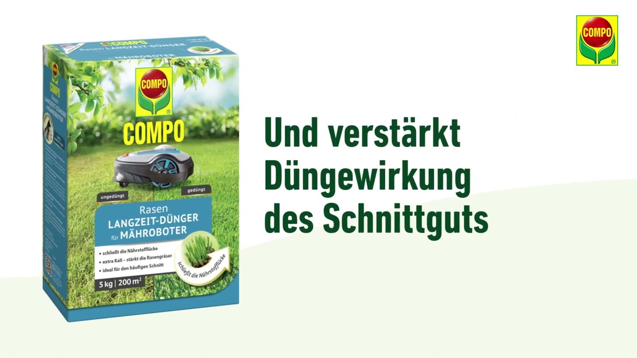 COMPO Rasen-Langzeit-Dnger fr Mhroboter