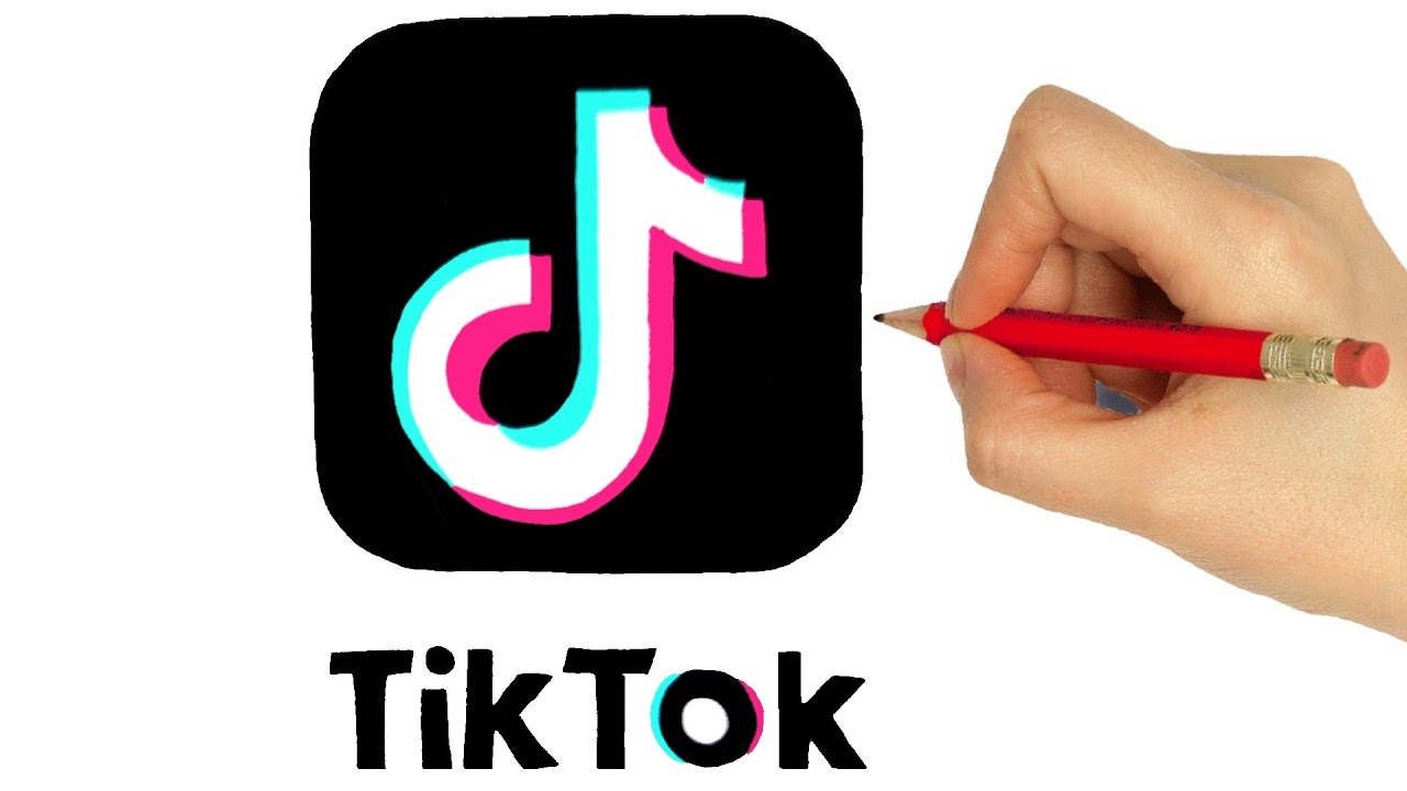 HOW TO DRAW TIK TOK LOGO - YouTube