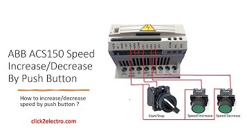 ABB ACS150 Drive Speed Increase/Decrease By Push button or Digital Input Parameter in English